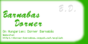 barnabas dorner business card