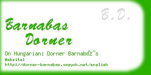 barnabas dorner business card